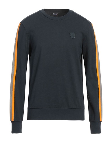 BLAUER. Felpa Antracite 100% Cotone
