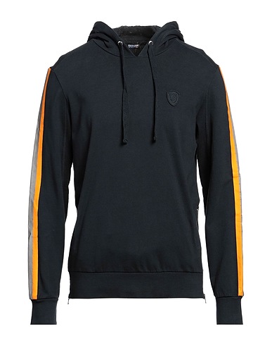 BLAUER. Hooded track jacket  Charcoal 100% Cotton