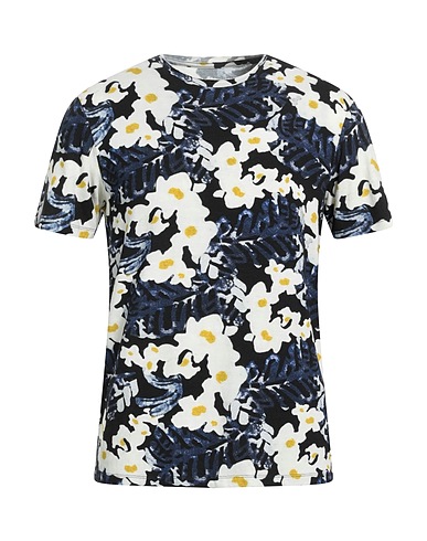 MAJESTIC FILATURES T-shirt Midnight blue 67% Viscose, 28% Linen, 5% Elastane