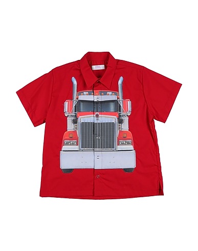 ERL Camicia fantasia Rosso pomodoro 100% Cotone