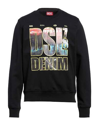 DIESEL Sweatshirt Black 100% Cotton, Elastane