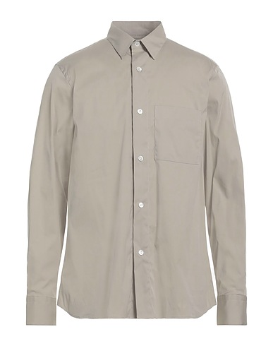 AGLINI Solid colour shirt Grey 78% Cotton, 18% Polyamide, 4% Elastane