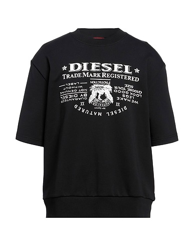 DIESEL TOPS & TEES Black 100% Cotton, Elastane