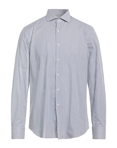GHERARDINI Checked shirt Midnight blue 100% Cotton