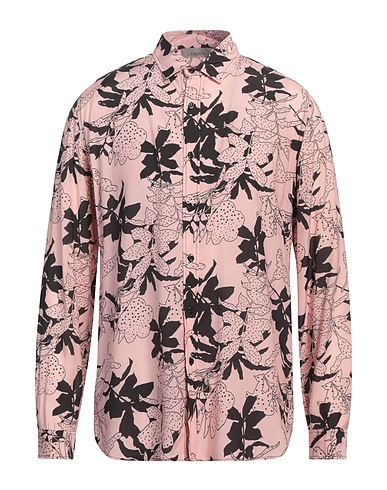 LANEUS Patterned shirt Light pink 100% Viscose