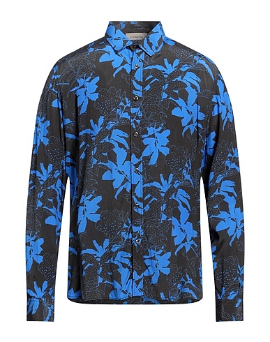 LANEUS Camicia fantasia Nero 100% Viscosa