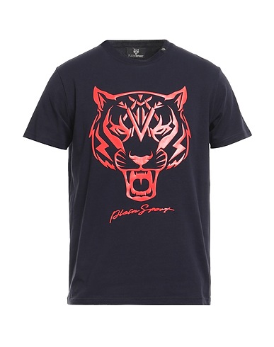 PLEIN SPORT T-shirt Σκούρο μπλε της νύχτας 95% Βαμβάκι, 5% Ελαστάνη