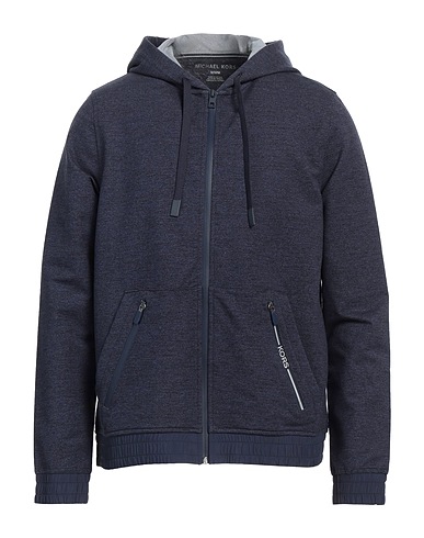 MICHAEL KORS MENS Hooded track jacket  Midnight blue 68% Cotton, 26% Polyester, 6% Elastane, Nylon