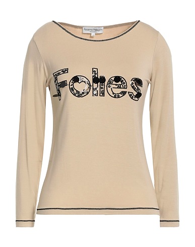 ROSANNA PELLEGRINI T-shirt Beige 95% Viscosa, 5% Elastan