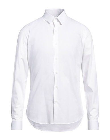 SANDRO Solid colour shirt BIANCO 97% Cotton, 3% Elastane, Corozo