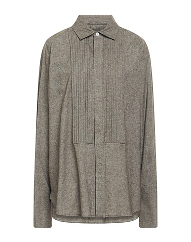 GOLDEN GOOSE Solid colour shirts & blouses Military green 100% Virgin Wool