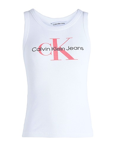 CALVIN KLEIN JEANS Canotta Bianco 95% Cotone, 5% Elastan
