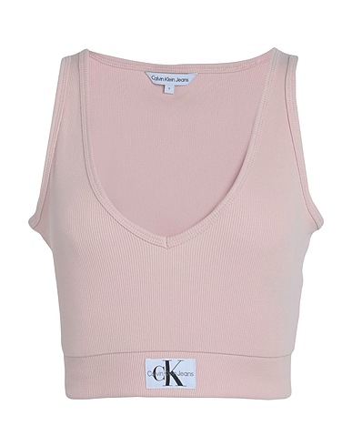 CALVIN KLEIN JEANS Top Light pink 94% Cotton, 6% Elastane