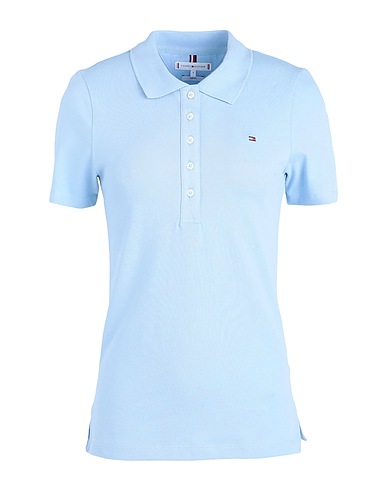 TOMMY HILFIGER Poloshirt Hellblau 97% Baumwolle, 3% Elastan