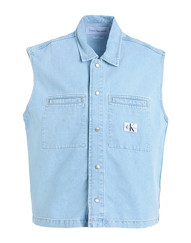 CALVIN KLEIN JEANS Denim shirt Blue 100% Cotton