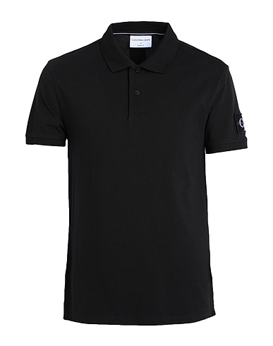 CALVIN KLEIN JEANS Polo shirt Black 100% Cotton