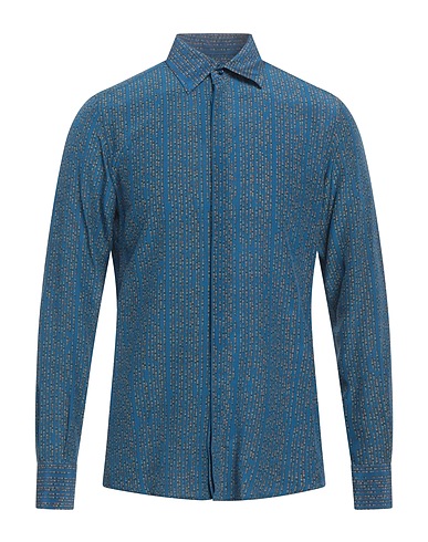 DOLCE&GABBANA Patterned shirt Blue 100% Silk