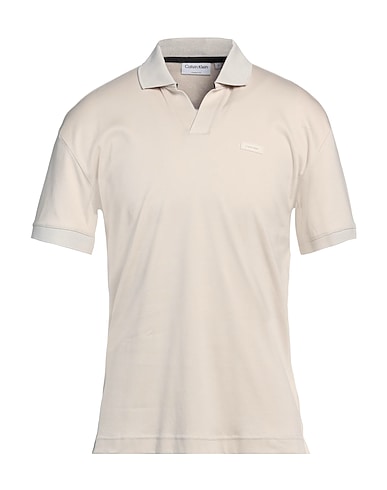 CALVIN KLEIN Polo Beige 100% Cotone