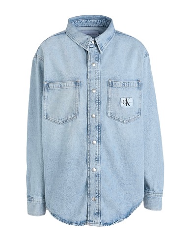 CALVIN KLEIN JEANS Denim shirt Blue 100% Cotton