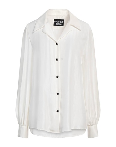 BOUTIQUE MOSCHINO Solid colour shirts & blouses Ivory 74% Acetate, 26% Silk