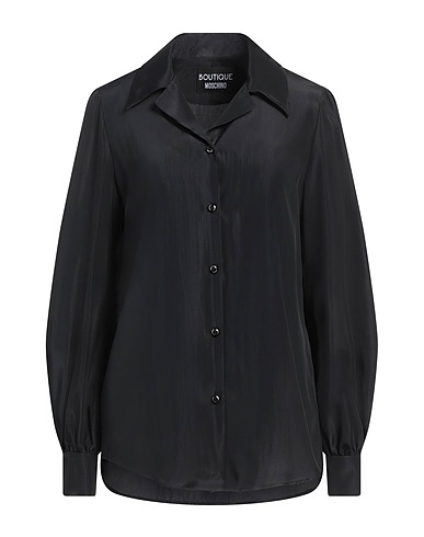 BOUTIQUE MOSCHINO Solid colour shirts & blouses Black 74% Acetate, 26% Silk
