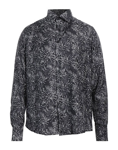 SALVATORE SANTORO Patterned shirt Black 100% Silk