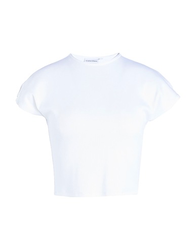 CALVIN KLEIN Crop top White 94% Polyamide, 6% Elastane