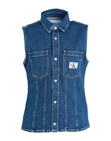 CALVIN KLEIN JEANS Denim shirt Blue 100% Cotton