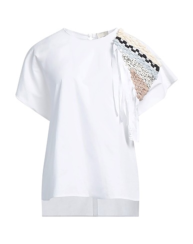 ALYSI Top White 100% Cotton, Linen, Viscose, Polyester