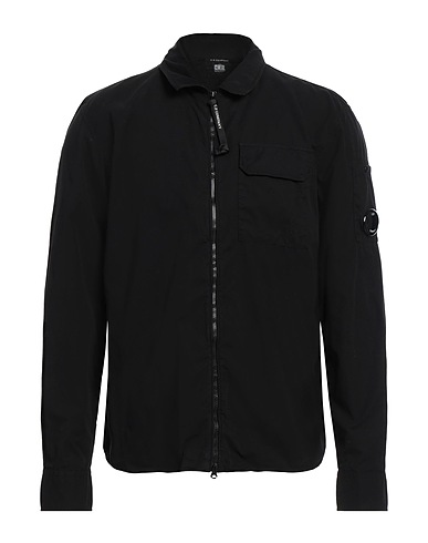 C.P. COMPANY Camicia tinta unita Nero 100% Cotone
