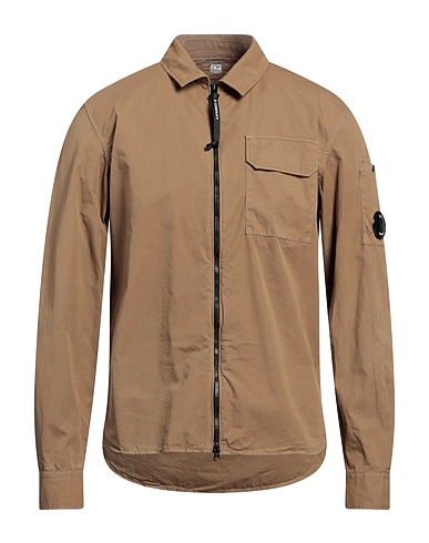 C.P. COMPANY Solid colour shirt Khaki 100% Cotton