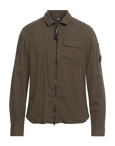 C.P. COMPANY Einfarbiges Hemd Dunkelgrün 100% Baumwolle