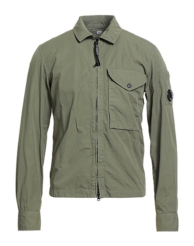 C.P. COMPANY Solid color shirt Military green 100% Cotton