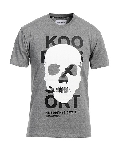 THE KOOPLES T-shirt Grey 100% Cotton, Polyester