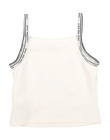 CALVIN KLEIN JEANS Top White 66% Viscose, 30% Polyamide, 4% Elastane