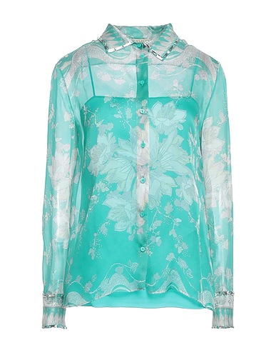 PUCCI Floral shirts & blouses Emerald green 100% Silk