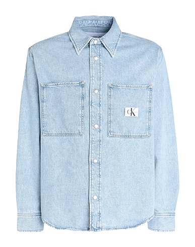 CALVIN KLEIN JEANS Denim shirt Blue 100% Cotton