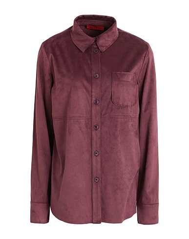 MAX&Co. Solid colour shirts & blouses Burgundy 90% Polyester, 10% Elastane
