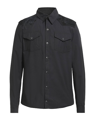 SALVATORE SANTORO Solid colour shirt Black 100% Cotton