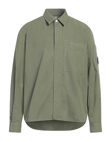 C.P. COMPANY Solid colour shirt Military green 100% Cotton