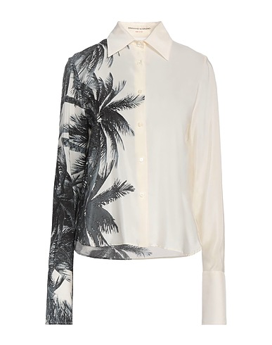 ERMANNO SCERVINO Patterned shirts & blouses Cream 100% Silk, Viscose