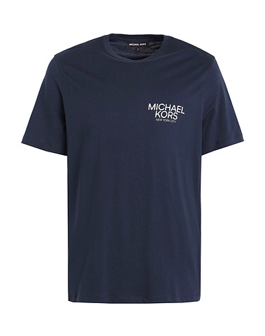 MICHAEL KORS MENS T-shirt Navy blue 100% Cotton