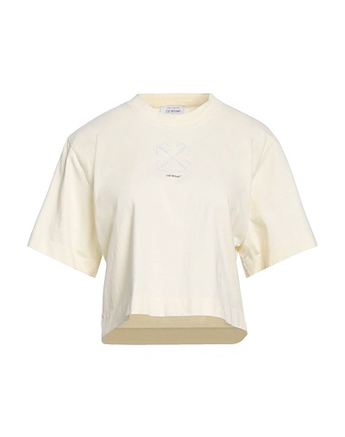 OFF-WHITE™ Crop top Cream 100% Cotton
