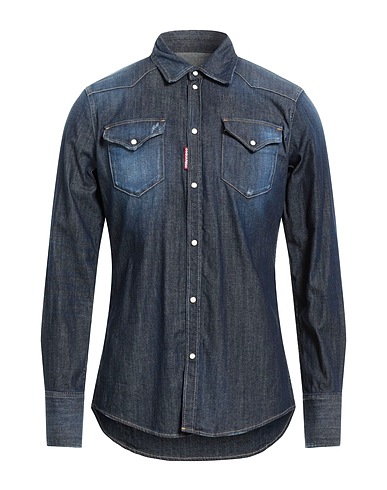 DSQUARED2 Denim shirt Blue 98% Cotton, 2% Elastane