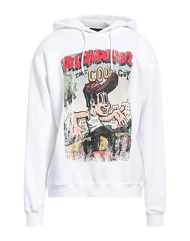 DSQUARED2 Hooded track jacket  White 100% Cotton