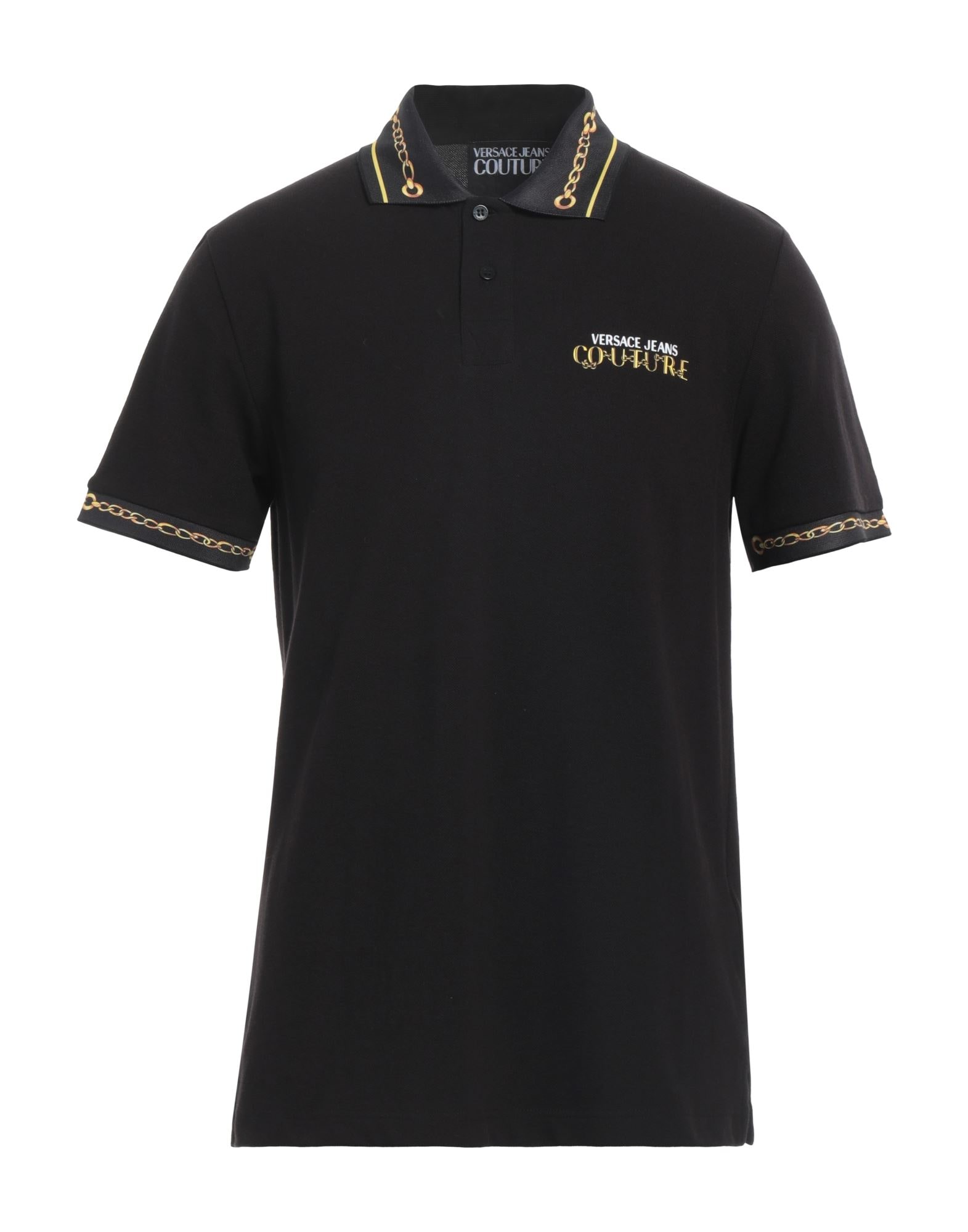 VERSACE JEANS COUTURE | Black Men's Polo Shirt | YOOX