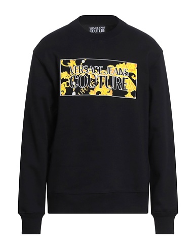 VERSACE JEANS COUTURE Sweatshirt Black 100% Cotton, Elastane