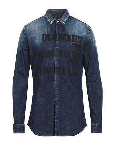 DSQUARED2 Denim shirt Blue 98% Cotton, 2% Elastane
