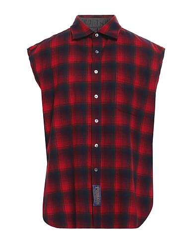 MAISON MARGIELA Checked shirt Red 100% Wool