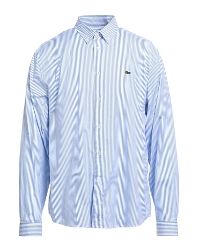 LACOSTE Striped shirt Sky blue 100% Cotton